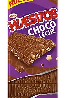 Huesitos - Tableta de Chocolate con Leche con inclusiones de Barquillo relleno de Cacao y Galleta. Delicioso Chocolate con Crujiente Barquillo y Galleta - Tableta de 125 Gramos (Cad: 29 02 2024) Online Sale