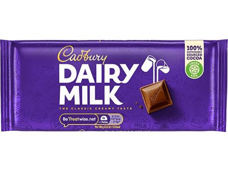 Cadbury - Dairy Milk, Tableta Clásica Cremosa de Chocolate con Leche - 180g (Cad: 09 02 2024) For Cheap