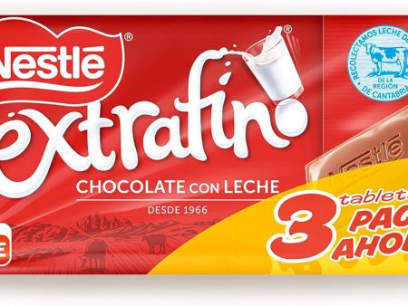 Tableta de chocolate con leche Nestlé Extrafino (Pack de 3x125gr) (Cad: 31 01 2024) Supply