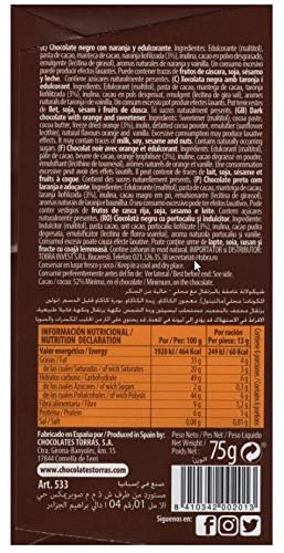 Tableta de chocolate negro con naranja sin azúcar y sin gluten (Cad: 23 03 2024) Sale