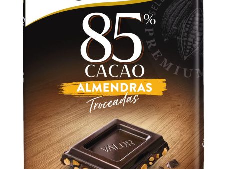 Tableta de Chocolate Negro 85% Cacao con Almendras Troceadas Sin Azúcares Añadidos Sin Gluten, 100g (Cad: 30 04 2024) Online Hot Sale