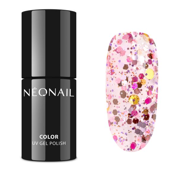 Esmalte de uñas NEONAIL Rosa Glitter con partículas UV LED Ray of Sunshine Online Hot Sale