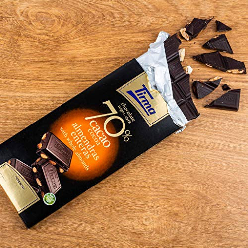 Tirma Chocolate Negro 70% Cacao Con Almendras Enteras - 125 g (Cad: 31 08 2024) Fashion