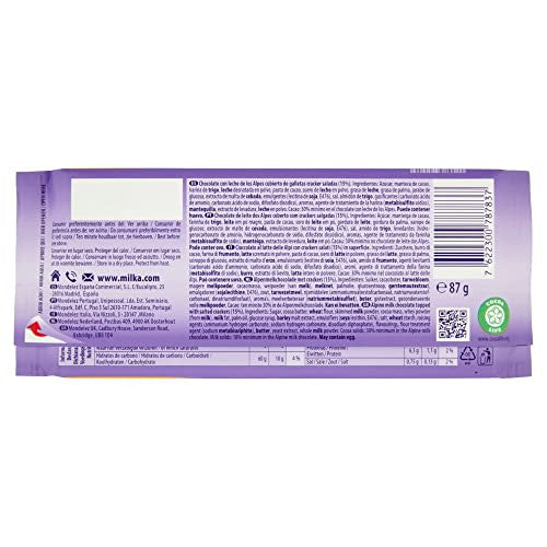 Milka Chocolate con Leche Cubierta de Crujiente Galleta, 87g (Cad: 21 01 2024) For Discount