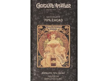 CHOCOLATES AMATLLER - Pack 10 Tabletas de Chocolate Negro 70% Cacao (85gr x unidad) – Sin Gluten (Cad: 31 03 2025) Cheap