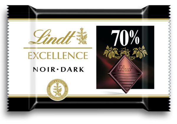 Caja de mini tabletas de chocolate negro Lindt Excellence 70%, 200 tabletas individuales, chocolate intenso y aromático, 1,1kg (Cad: 30 04 2024) Discount