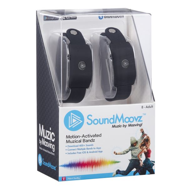 Pulseras Soundmoovz 41238 para crear y componer sonidos y música con movimientos corporales, color negro Embalaje Deteriorado Sale