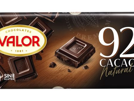 Tableta de Chocolate Negro 92% - Intenso Sabor y Aroma - Sin Gluten y Apto para Celiacos 170 Gramos (Cad: 31 01 2025) Sale