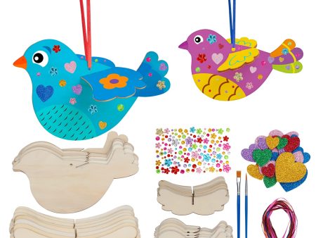 LOPOTIN 8pcs Manualidades Madera, Pintar De Pájaros Madera Decoraciones de Primavera Manualidad 3D Actividades Artes Pintura Primaveral Regalos Recuerdos Niños Decoracion Adorno Colgante Infantil Online Sale