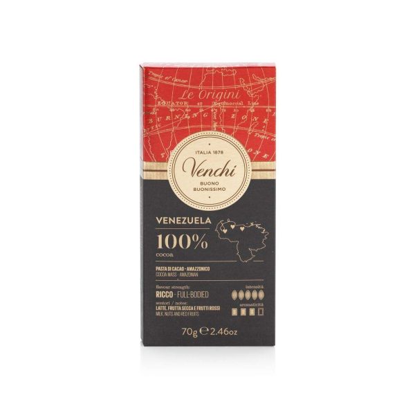 Tableta de Chocolate Negro 100% Venezuela, 70 g - Chocolate de Origen Único - Sin Gluten (Cad: 13 01 2025) Sale