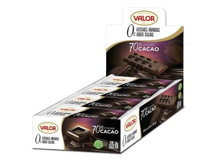 Estuche de 20 Tabletas de Chocolate Negro 70% - Intenso Sabor y Aroma - Apto para celiacos (Cad: 31 12 2024) Online now