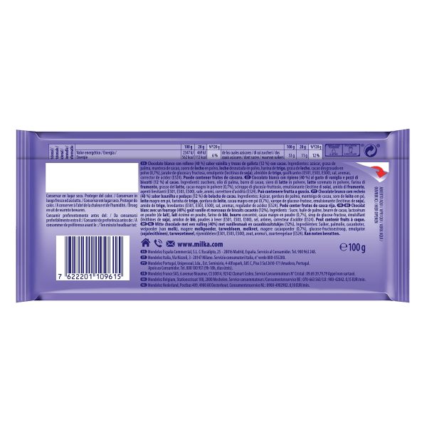 Tableta de Chocolate Blanco Milka Oreo con Relleno de Vainilla 100g (Cad: 11 11 2023) Online now