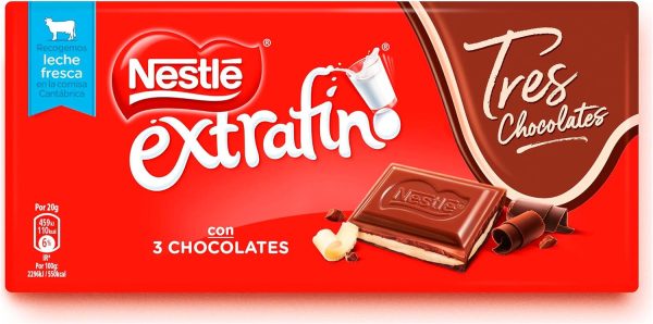 Nestlé Chocolate Extrafino 3 Chocolates, 120g (Cad: 31 12 2023) Online now