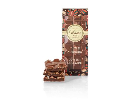 Venchi - Minitableta de Chocolate Café y Nougatine - Chocolate con Leche, Avellanas del Piamonte IGP Trituradas y Caramelizadas, 35 g - Sin Gluten (Cad: 17 11 2023) on Sale