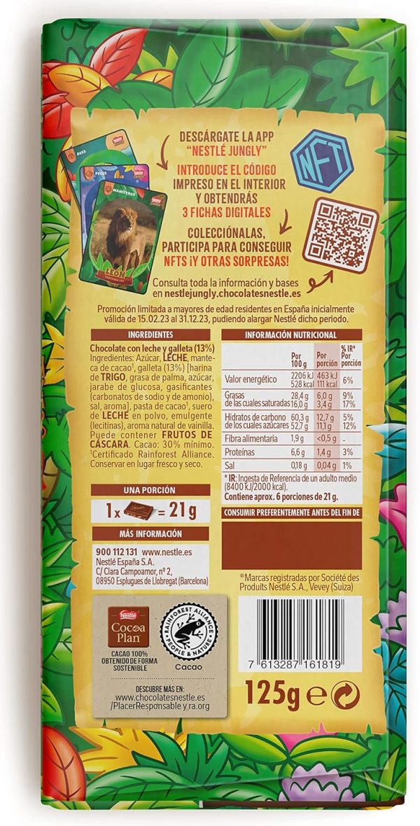 Nestlé Extrafino Jungly Tableta 125 g (Cad: 31 10 2023) Online