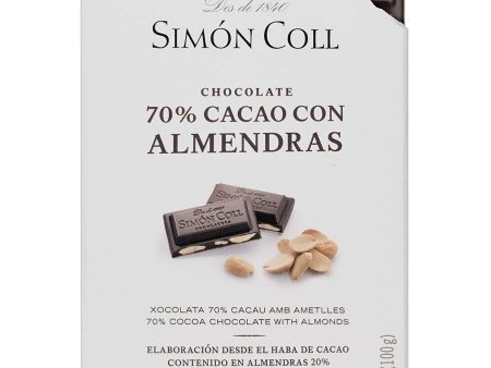 Chocolates Simón Coll Chocolate 100G. 70% Almendra Sc 12 Unidades 1200 g (Cad: 31 12 2023) Online Sale