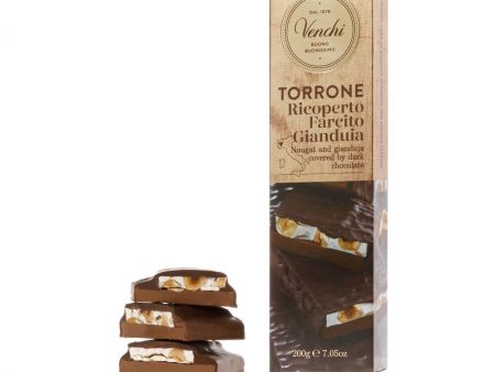 Venchi - Barra de Gianduia y Turrón con Avellanas del Piamonte, 200g - Idea para regalo - Sin Gluten (Cad: 14 03 2024) Online Hot Sale