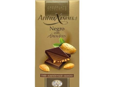 Antiu Xixona Premium - Chocolate Negro con Almendras - Gran Aroma y Sabor Equilibrado - Receta Original - Sin Gluten - Tableta de Chocolate Negro con Almendras de 125g (Cad: 30 11 2023) Fashion