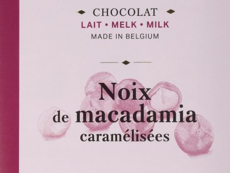 Tableta de Chocolate con Leche y Nueces de Macadamia Caramelizadas - Exquisito Chocolate Gourmet sin Aromas Artificiales - Hecho en Bélgica - Barra 70g (Cad: 31 01 2024) Hot on Sale