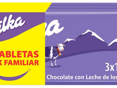 Tableta de Chocolate con Leche Milka Pack Familiar 3 x 125g (Cad: 18 02 2024) For Discount