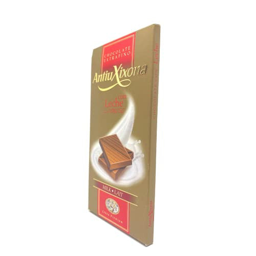 Antiu Xixona Chocolates Premium - Chocolate Con Leche Extrafino - Sabor Suave y Tierno - Receta Original - Textura Cremosa - Tableta de Chocolate Con Leche 125gr (Cad: 31 05 2024) on Sale