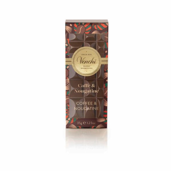 Venchi - Minitableta de Chocolate Café y Nougatine - Chocolate con Leche, Avellanas del Piamonte IGP Trituradas y Caramelizadas, 35 g - Sin Gluten (Cad: 17 11 2023) on Sale