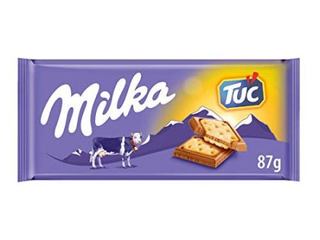 Milka Chocolate con Leche Cubierta de Crujiente Galleta, 87g (Cad: 21 12 2023) Cheap