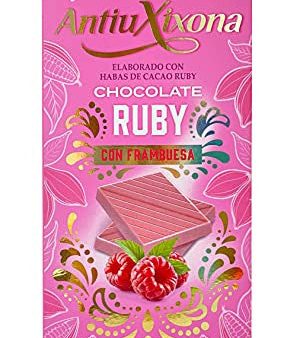 Antiu Xixona Chocolates Premium - Chocolate Ruby con Frambuesa - Sabor Suave y Tierno - Receta Original - Textura Cremosa - Tableta de Chocolate Ruby 100g (Cad: 31 03 2025) For Sale