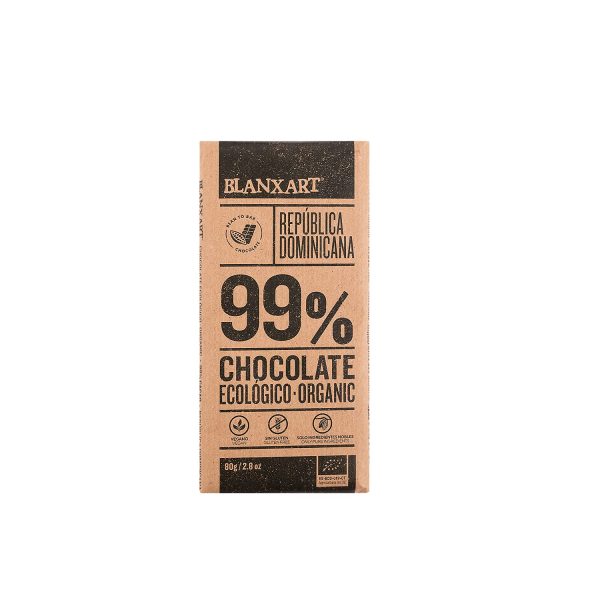 Tableta de Chocolate Negro Ecológico Blanxart - República Dominicana 99% Cacao 80g (Cad: 30 11 2024) Discount