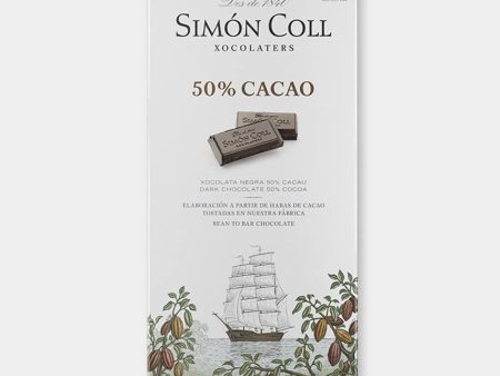 Simón Coll - Chocolate Negro 50% Cacao Gourmet (85gr) – Sin Gluten (Cad: 30 09 2024) on Sale