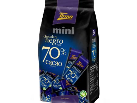 Tirma Chocolate Negro 70% de Cacao en Formato Mini | Chocolate sin Gluten | Mini Tabletas de Chocolate Negro | Chocolatinas de Chocolate Negro | Chocolate en Formato Individual | 18 uds, Total 180g (Cad: 31 07 2024) Online