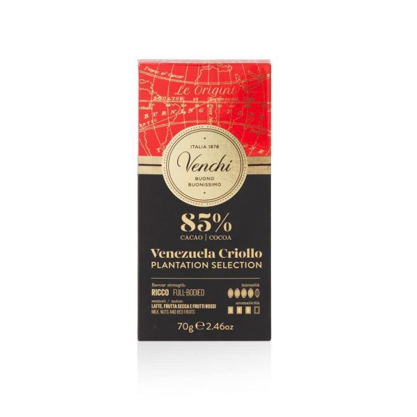 Tableta de Chocolate Negro 85 % de Venezuela - Chocolate de Origen Único - Sin Gluten (Cad: 20 01 2025) Fashion