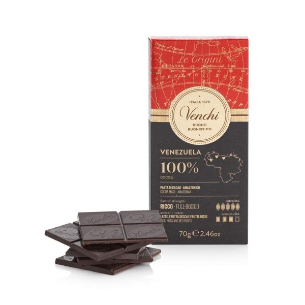 Tableta de Chocolate Negro 100% Venezuela, 70 g - Chocolate de Origen Único - Sin Gluten (Cad: 13 01 2025) Sale