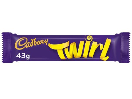 Cadbury Twirl, Barritas Rellenas De Chocolate Con Leche Cadbury En Espirales, 1 x 43 g (Cad: 06 02 2024) Supply