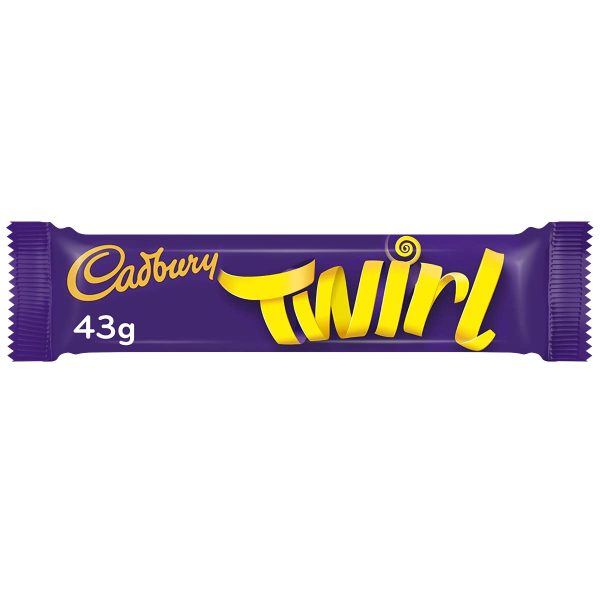 Cadbury Twirl, Barritas Rellenas De Chocolate Con Leche Cadbury En Espirales, 1 x 43 g (Cad: 06 02 2024) Supply