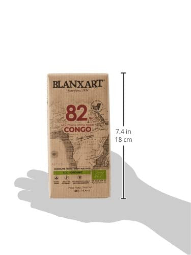 Blanxart Tableta de Chocolate Negro Ecológico - Congo 82% Cacao 1 Unidad 125 g (Cad: 08 02 2025) Sale