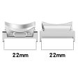 1 Pair For Samsung Galaxy Watch6 40mm 44mm   Watch6 Classic 43mm 47mm 22mm Watchband Adapter Silver Stainless Steel Connector Fashion