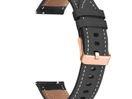 Watch Band for Garmin Venu   Sq   Sq 2   2 Plus , 20mm Genuine Cow Leather Strap with Rose Gold Buckle Online Hot Sale