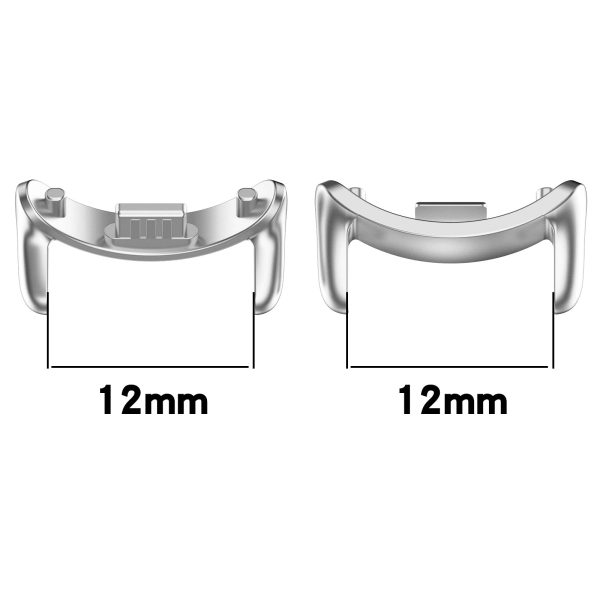 1 Pair 12mm Stainless Steel Watchband Adapter for Xiaomi Smart Band 8 , Watch Strap Connector For Sale