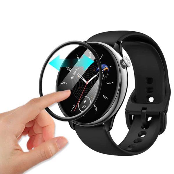 1Pc 3D PET+PPT Screen Protector for Huami Amazfit GTR Mini , Black Edge Watch Screen Protective Film For Cheap