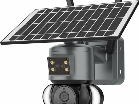 S528 Solar Battery Powered Floodlight PTZ Camera 3MP WiFi HD IR Night Vision Camera Online Hot Sale