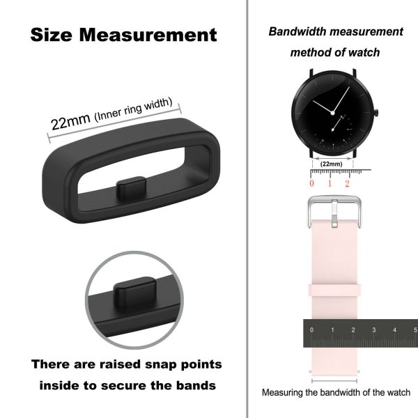 Fastener Ring for 22mm Width Watch Band, Silicone Watch Band Strap Loop Watch Holder Keeper on Sale