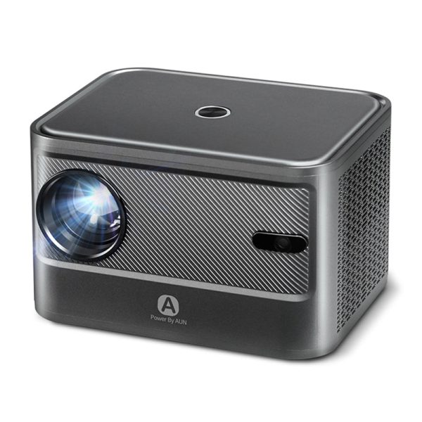 AUN A002 Portable Home Theater Projector Android 9.0 HD Video Screen Mirroring WiFi Bluetooth LED Projector on Sale