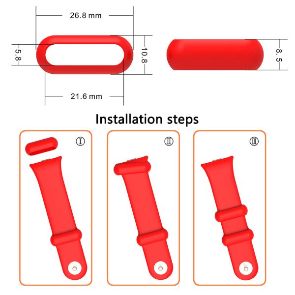 10Pcs For Xiaomi Smart Band 8 Pro Watch Strap Keeper Retaining Loop Watchband Fastener Ring (Mix Color) Supply