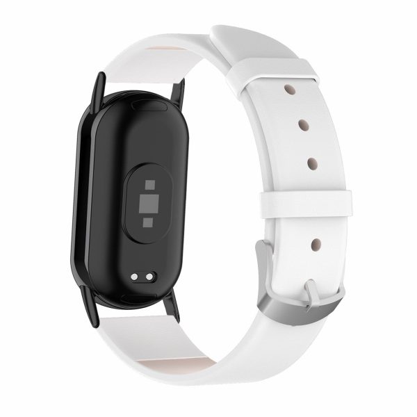 For Xiaomi Smart Band 8 Genuine Cow Leather Watch Band Replacement Bracelet with Connector Online Sale